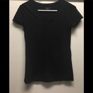 XS GAP BODY basic black top v neck pullover soft